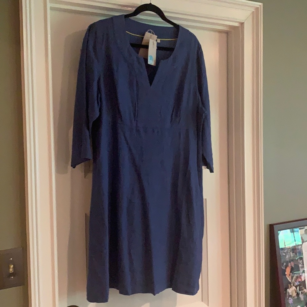 Boden Linen Tunic Dress. Size 16 Long.